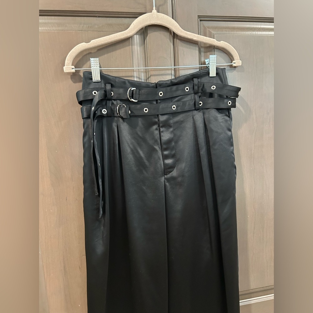 The Noli Shop Kora Double Belted Pants in Black, Size XS - Picture 4 of 10